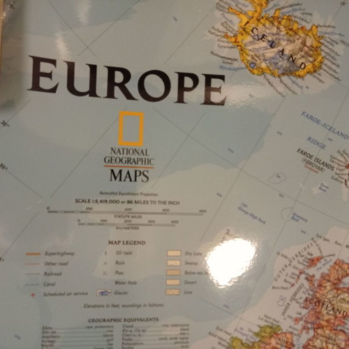 National Geographic The Word Maps Europe maps used, laminated