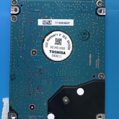 Toshiba 320GB MK3263GSX 2.5" HDD used