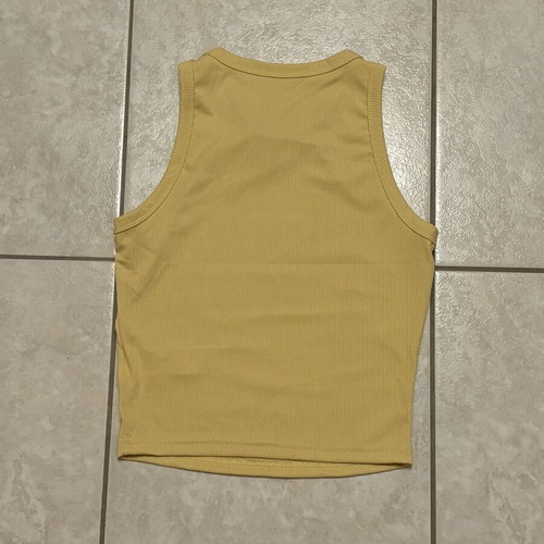 Dazy-Shein yellow sleeveless women's top new, size M
