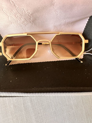 Unisex sunglasses, 2 pairs, brown and gold