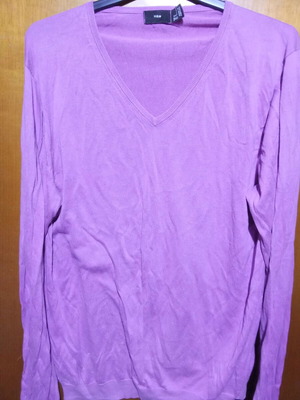 H&M sweater new, fine knit, purple, size M