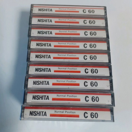 Nishita C 60 cassette tapes new, pack of 9