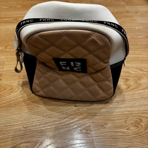 FRNC backpack bag used, black and beige