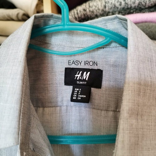 H&M slim fit shirt gray, like new, size S