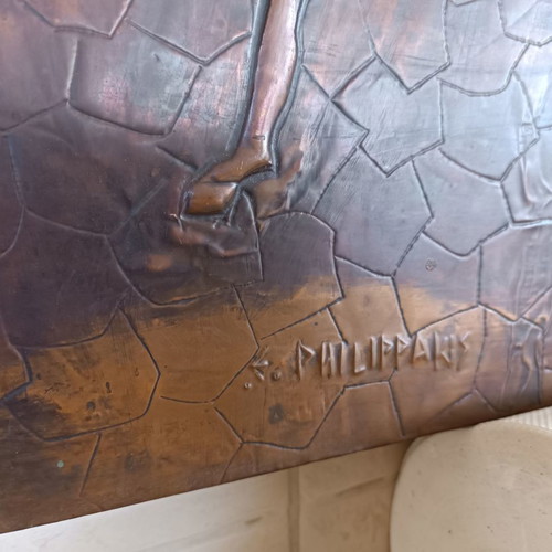 Original copper artwork by E. Filippakis used, theme The Carriage, 57cm x 42cm