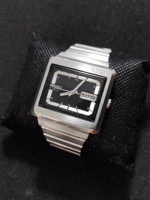 Seiko 6309-5030 men's wristwatch used, vintage TV case design