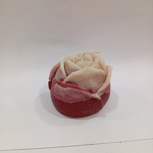 Handmade scented rose candle new