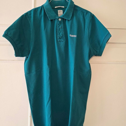 Basehit men's polo shirt like new, size M, blue and green