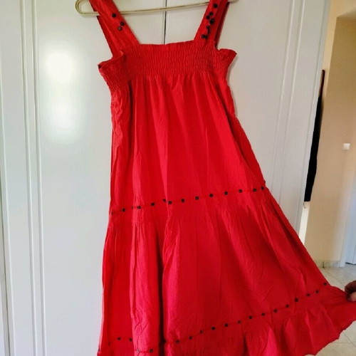 Ysatis women's dress used, long, summer, coral, one size