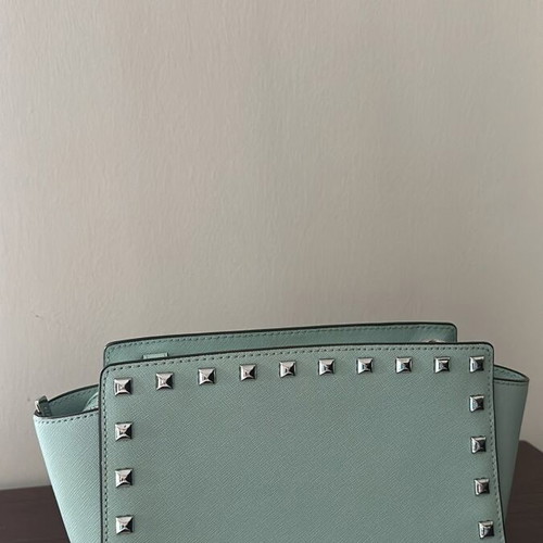 Michael Kors Selma Medium Leather Shoulder Bag Like New Turquoise