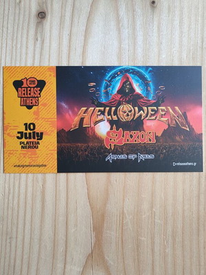 Helloween Saxon Ashes of Ares concert ticket new, 10/7/2026