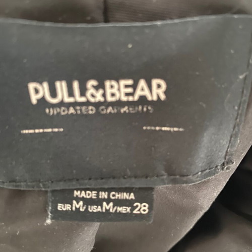 Pull & Bear black medium fur jacket like new