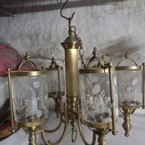 Brass chandelier used in good condition