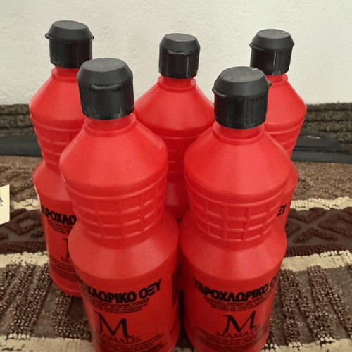 Hydrochloric acid pack of 7 bottles 430 ml new
