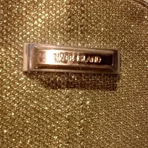 River Island backpack used in gold and pink