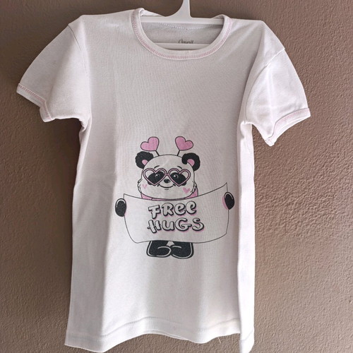 Onurel 100% cotton T-shirt for 8-year-old girl like new, white