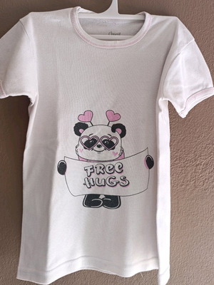 Onurel 100% cotton T-shirt for 8-year-old girl like new, white