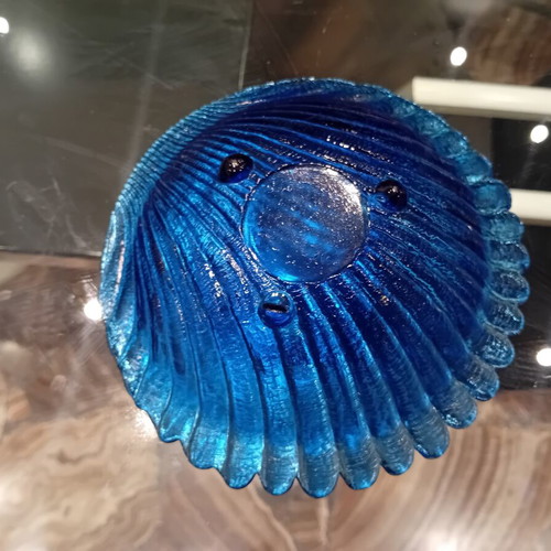Vintage blue cobalt glass fondantiere bowl like new