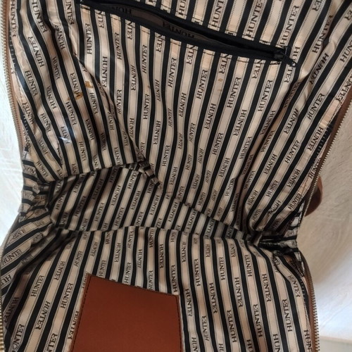 Hunter backpack bag, brown, adjustable straps