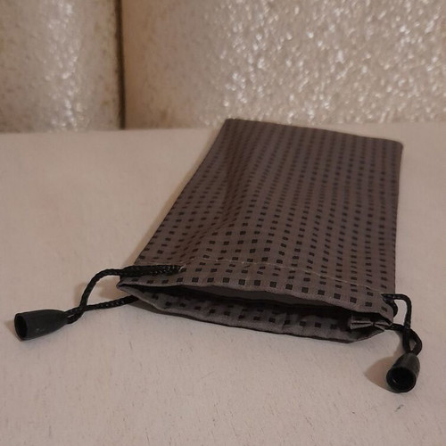 Glasses case new, waterproof fabric, gray with geometric pattern