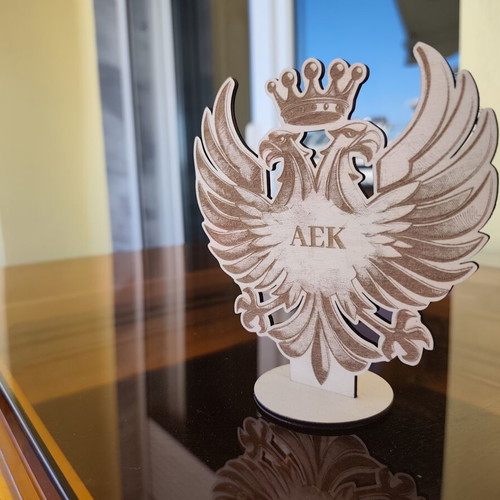 AEK wooden decorative double-headed eagle