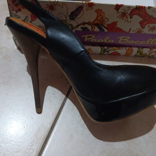 Black slingback pumps size 37