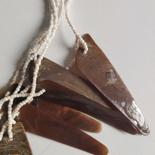 Handmade women's necklace with shell