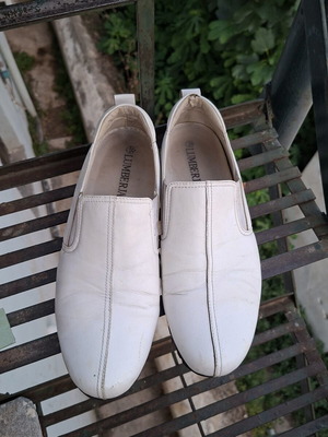 Lumberjack white leather slip-on loafers men's used size 42