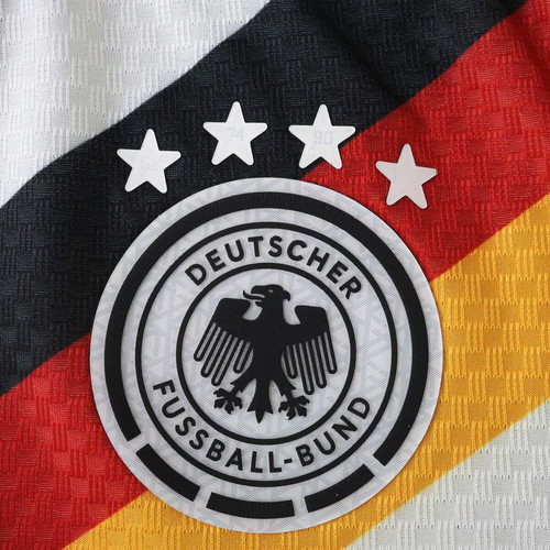 Germany National Team Retro-Style Jersey White 1990 Chevron Design New