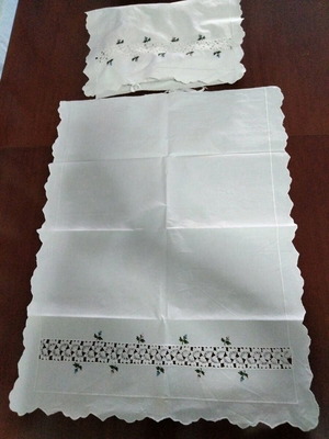 Handmade Vintage Baby Heirloom Set 1979 with Embroidered Pillowcase