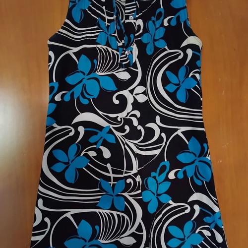 Tunic blue, black and white like new, versatile mini dress