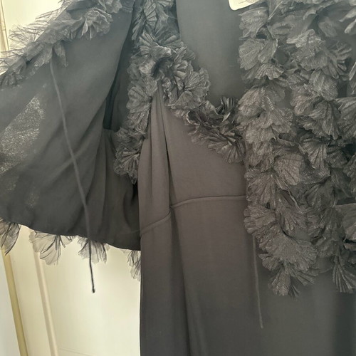 Louis Feraud silk dress with bolero like new, black, EU44
