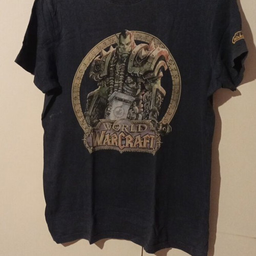 WoW Springfield dark blue cotton t-shirt used, size S