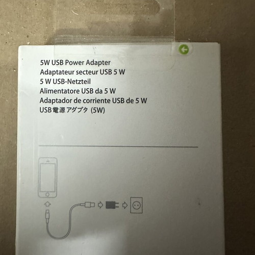 Apple USB Power Adapter 5W new, model A1400