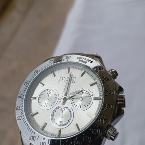 Hugo Boss Chronograph Watch Silver Black like new