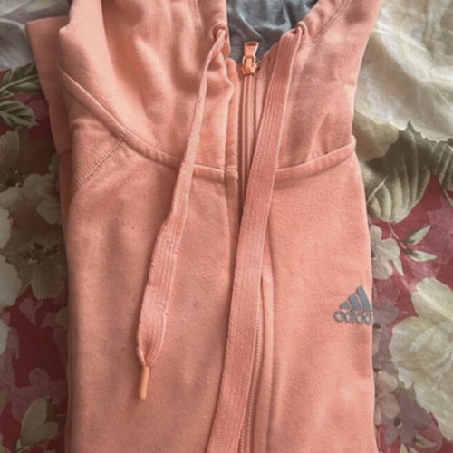 Nike womens zip-up hoodie coral dry fit