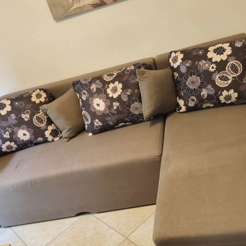 Corner sofa bed with storage space like new