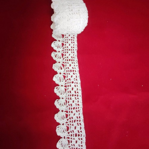 Crocheted lace handmade new 0.4x1.80
