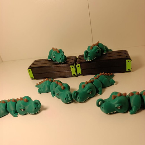 Flexi Dinosaurs 3D Printed with Articulated Moving Body