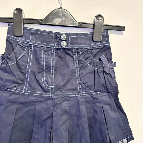 Esprit girls' skirt, dark blue with pleats, age 8