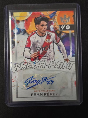 Fran Perez 2025-26 Panini Pitch Kings La Liga Fresh Paint Auto Vallecano