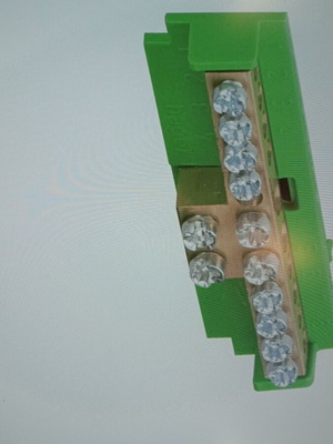 Brass busbar with base KM10E 2x16 +8x10mm new