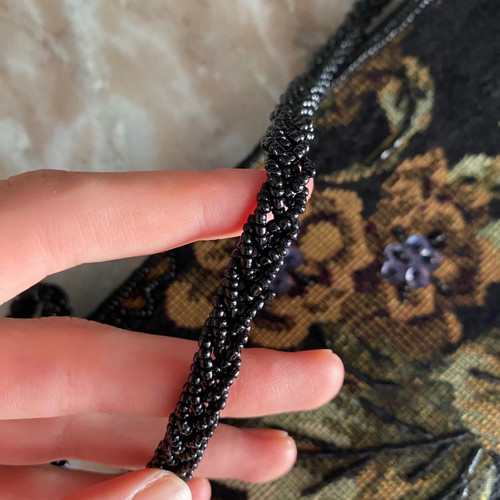 Vintage shoulder bag used with embroidered designs and beads