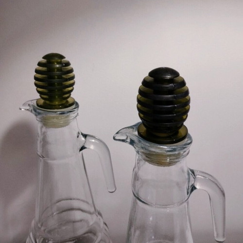 Two transparent Renga glass liquid containers 900ml new