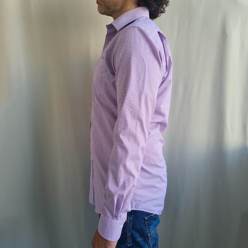 Lauren Ralph Lauren men's dress shirt size 38 15 S/M fitted non iron purple new