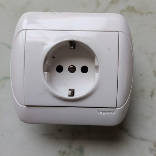 Legrand electrical switches and sockets set, gold-white and white-white