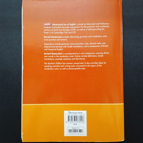 Mastermind Use of English Revised book like new, Burlington