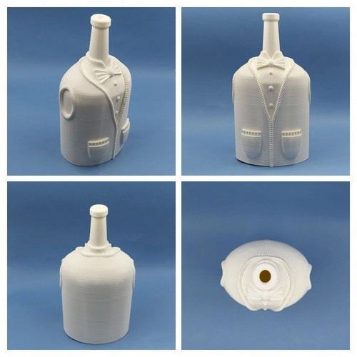 Mr and Mrs Bottle Set 3D Printed New, Ideal for Weddings and Christenings