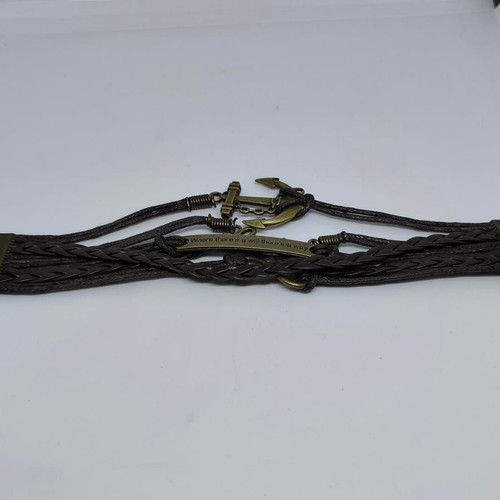 Unisex Vintage Bracelet with Anchor and Message Like New