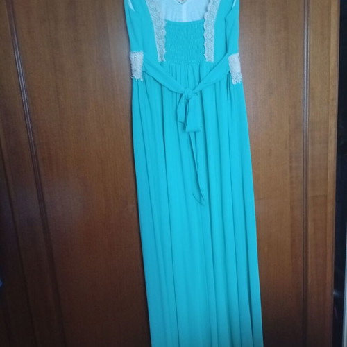 Mara's Collection maxi dress XL, turquoise and beige